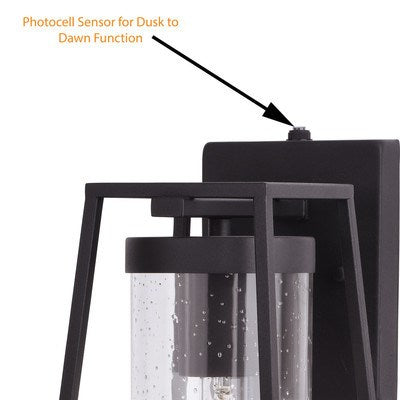 6.5-in. Outdoor Wall Light Textured Black