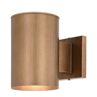 7.25-in. H Outdoor Wall Light Warm Brass by Vaxcel International