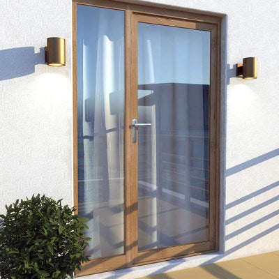 7.25-in. H Outdoor Wall Light Warm Brass