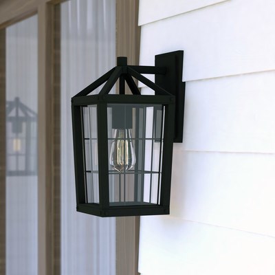 7-in. Outdoor Wall Light Volcanic Black