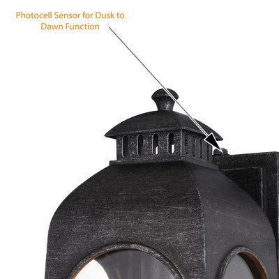 6.5-in. Outdoor Wall Light Brushed Charcoal