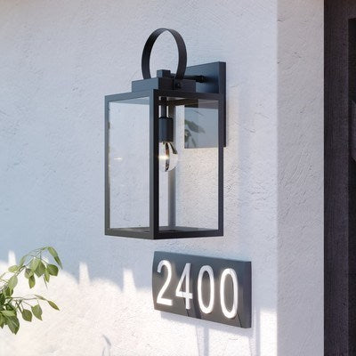 7-in. Outdoor Wall Light Textured Black