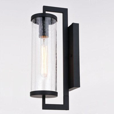 16-in. H Outdoor Wall Light Matte Black