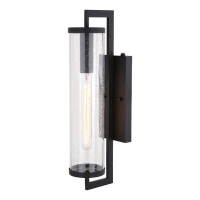 20-in. H Outdoor Wall Light Matte Black by Vaxcel International