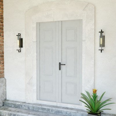 20-in. H Outdoor Wall Light Matte Black