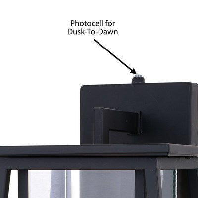 8-in. Outdoor Wall Light Matte Black