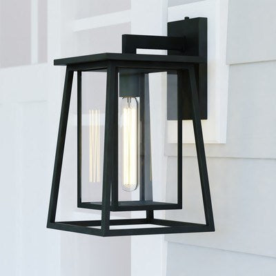 8-in. Outdoor Wall Light Matte Black