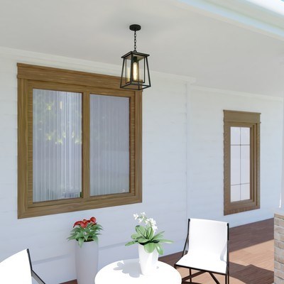 8-in. Outdoor Pendant Matte Black