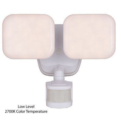 2 Light LED Outdoor Motion Sensor Flood Light White