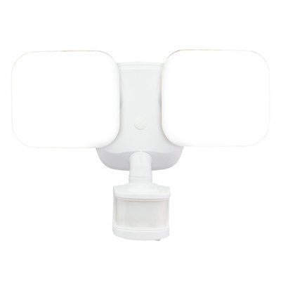 2 Light LED Outdoor Motion Sensor Flood Light White