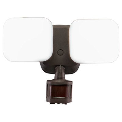 2 Light LED Outdoor Motion Sensor Flood Light Bronze