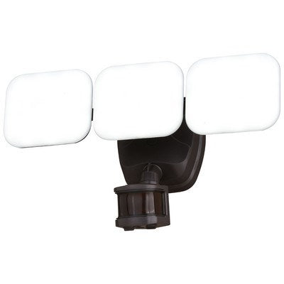 3 Light LED Outdoor Motion Sensor Flood Light Bronze by Vaxcel International