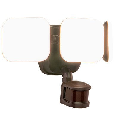 3 Light LED Outdoor Motion Sensor Flood Light Bronze