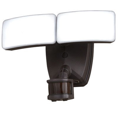 2 Light LED Outdoor Motion Sensor Security Flood Light Bronze by Vaxcel International