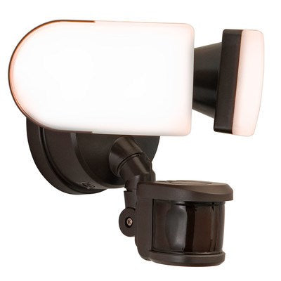 2 Light LED Outdoor Motion Sensor Linkable Flood Light Bronze