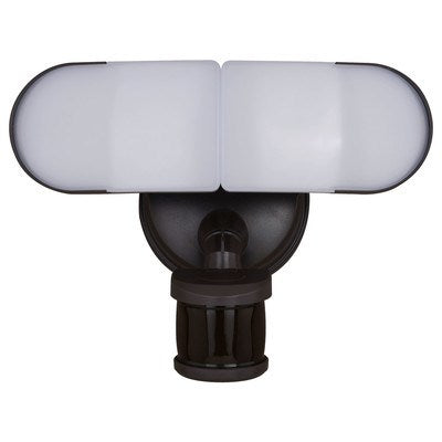 2 Light LED Outdoor Motion Sensor Linkable Flood Light Bronze
