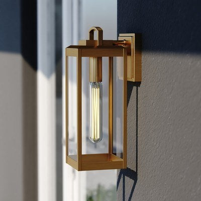 5-in. Outdoor Wall Light Vintage Brass