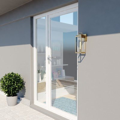 5-in. Outdoor Wall Light Vintage Brass