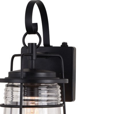 7-in. Outdoor Wall Light Textured Black