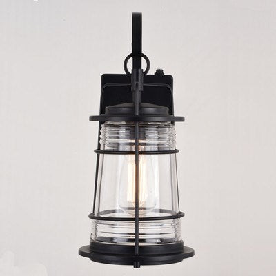 7-in. Outdoor Wall Light Textured Black