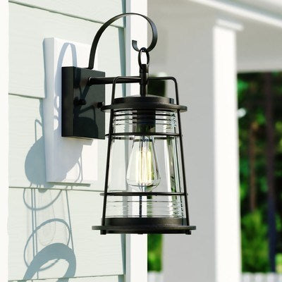 7-in. Outdoor Wall Light Textured Black