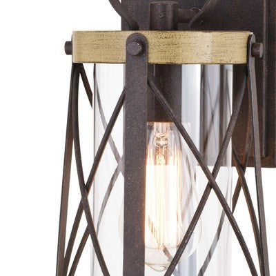 6.5-in. Outdoor Wall Light Oxidized Iron and Burnished Elm