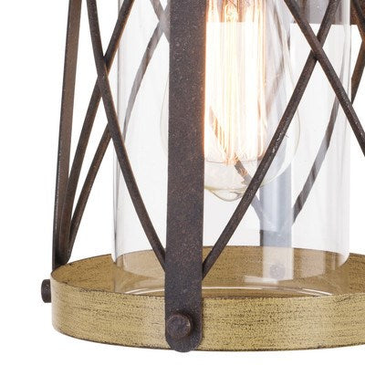6.5-in. Outdoor Wall Light Oxidized Iron and Burnished Elm