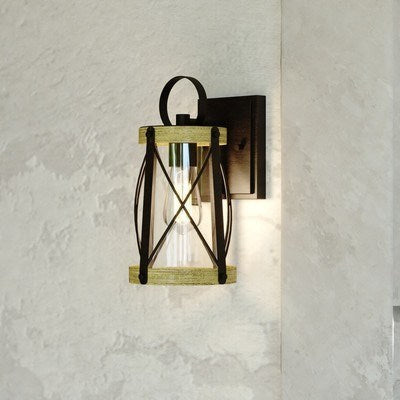 6.5-in. Outdoor Wall Light Oxidized Iron and Burnished Elm