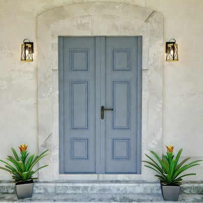 6.5-in. Outdoor Wall Light Oxidized Iron and Burnished Elm