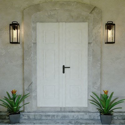 7-in. Outdoor Wall Light Textured Black