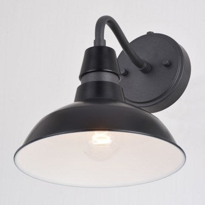 Outdoor Wall Light Black And Vintage Black With Matte White Inner