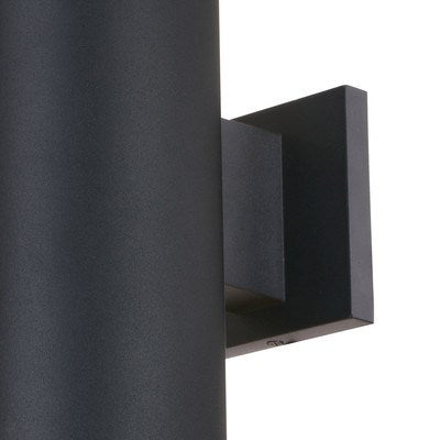 2 Light 20-in.H Outdoor Wall Light Textured Black