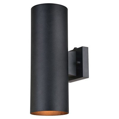 2 Light 14.25-in.H Dusk to Dawn Outdoor Wall Light Textured Black by Vaxcel International