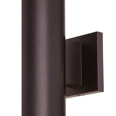 2 Light 14.25-in.H Outdoor Wall Light Deep Bronze