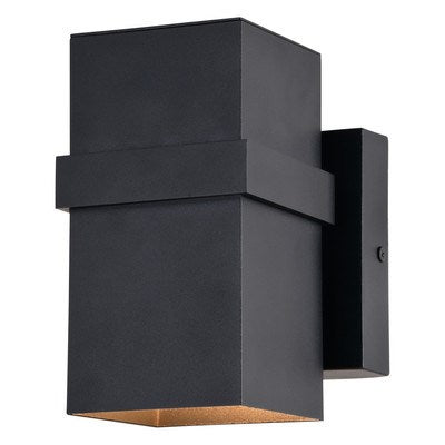 7-in. H 1 Light Outdoor Wall Light Textured Black by Vaxcel International
