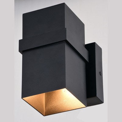 7-in. H 1 Light Outdoor Wall Light Textured Black