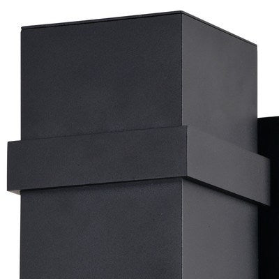 7-in. H 1 Light Outdoor Wall Light Textured Black