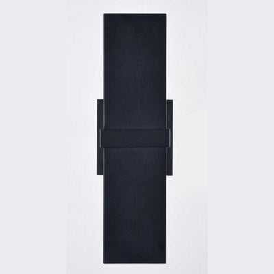 14-in. H 2 Light Outdoor Wall Light Textured Black
