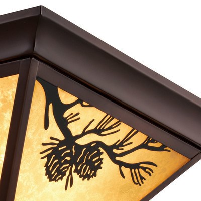 14-in. Outdoor Flush Mount Warm Bronze