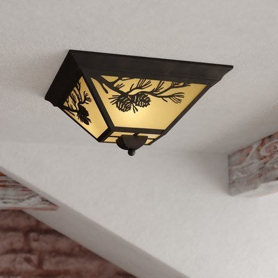 14-in. Outdoor Flush Mount Warm Bronze