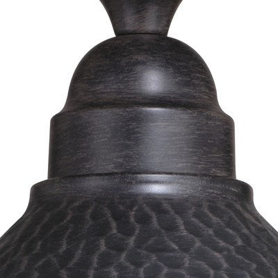 12-in Outdoor Semi Flush Aged Iron and Light Gold