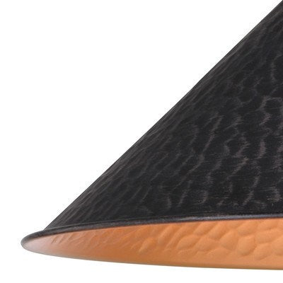 12-in Outdoor Semi Flush Aged Iron and Light Gold