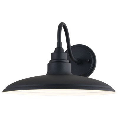 13-in. LED Outdoor Wall Light Textured Black and Glossy White by Vaxcel International