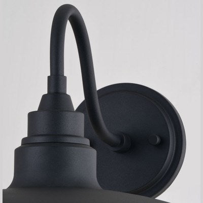 13-in. LED Outdoor Wall Light Textured Black and Glossy White