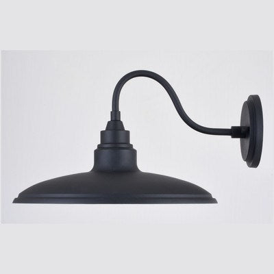 13-in. LED Outdoor Wall Light Textured Black and Glossy White