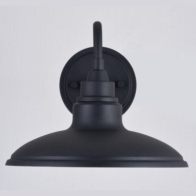 10-in. LED Outdoor Wall Light Textured Black and Glossy White
