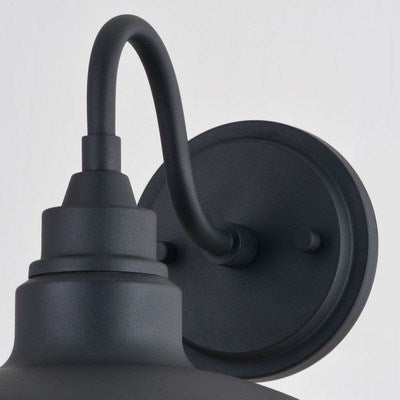 10-in. LED Outdoor Wall Light Textured Black and Glossy White