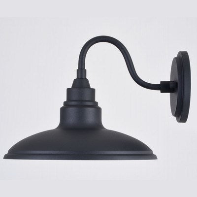 10-in. LED Outdoor Wall Light Textured Black and Glossy White