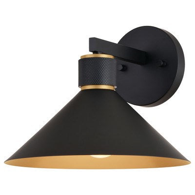 10-in Outdoor Wall Light Matte Black and Gold by Vaxcel International