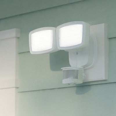 10.75-in. 2L LED Outdoor Motion Sensor Security Flood Light White 180 Deg.